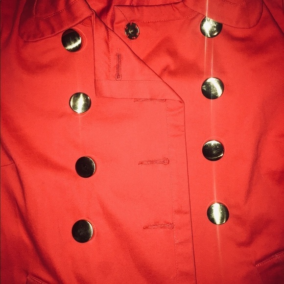 Red water resistant parka style jacket - Picture 3 of 8